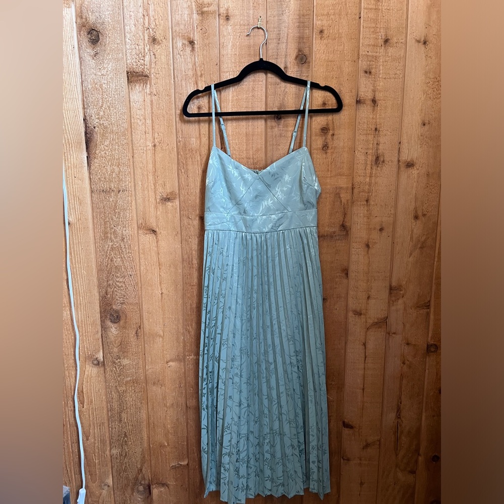 Lulu's Sage Green satin Dress for Wedding
